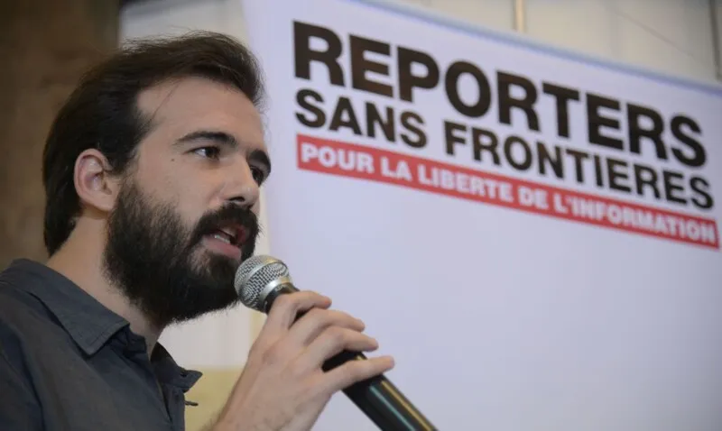 Jornalista Artur Romeu, diretório do escritório da Repórteres Sem Fronteiras
