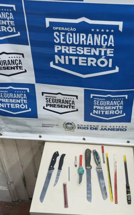 Materiais apreendidos  em posse dos criminosos