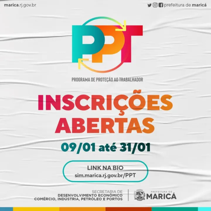 Programa de Proteção ao Trabalhador (PPT) de Maricá já recebeu mais de 5 mil inscrições