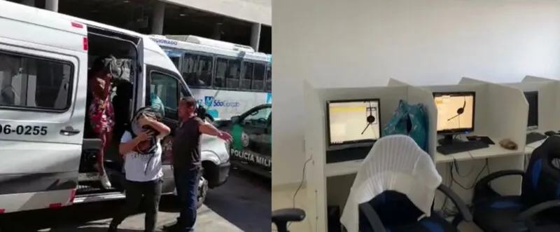 Sete mulheres e dois homens foram presos em flagrante