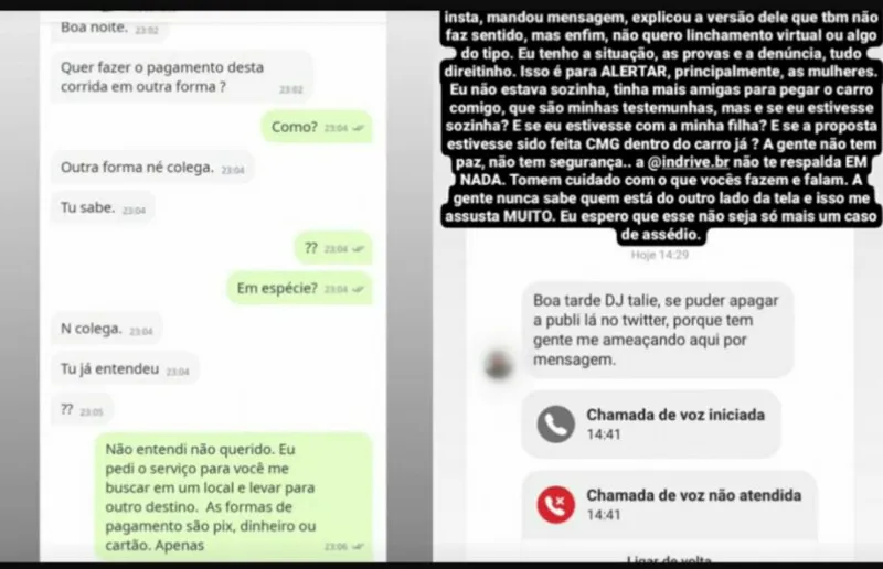 De acordo com Talie, após a repercussão do caso, o homem teria a procurado nas redes sociais