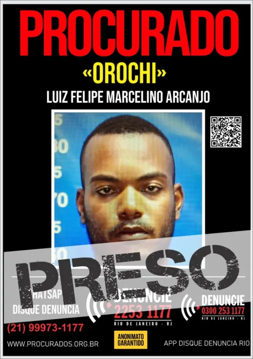 O acusado, Felipe Marcelino Arcanjo, de 28 anos, era considerado um evadido do sistema penitenciário, desde quando passou para o regime semiaberto e não retornou mais à sua unidade prisional em 2019