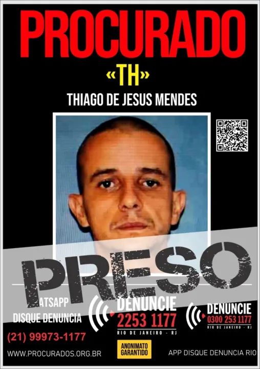 Thiago de Jesus Mendes, vulgo “TH”, de 34 anos.