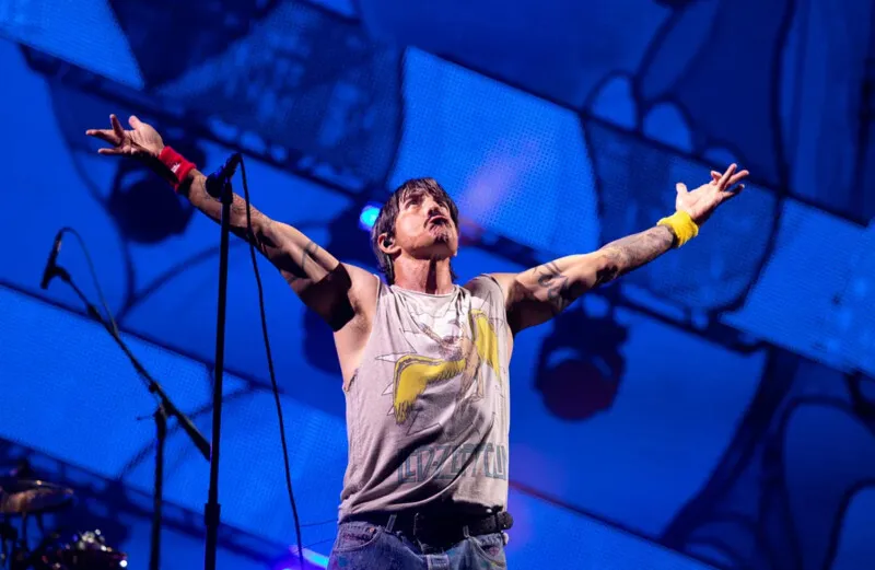 Red Hot Chili Peppers durante encerramento do palco Mundo no quarta dia de Rock in Rio 2019