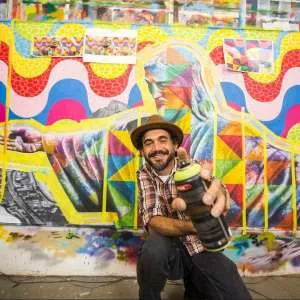 A obra do muralista Kobra vai homenagear niteroienses e paisagens da cidade