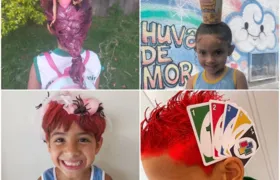 Dia das Crianças: Pais e filhos se aventuram na competição do cabelo maluco