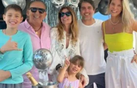 Galvão Bueno celebra 73 anos ao lado da família em "alto mar"