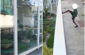 Homem danifica vidraça de prédio residencial em Icaraí, Niterói