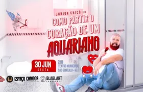 Teatro de São Gonçalo recebe show de comédia com Junior Chicó