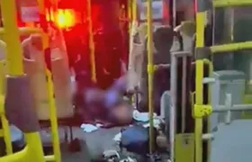 Três ficam feridos com granada jogada em ônibus na Av. Brasil
