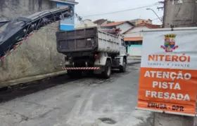 Prefeitura de Niterói faz recapeamento de ruas no Fonseca