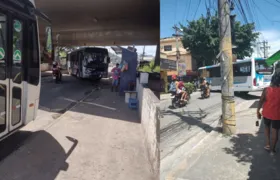 Jardim Catarina 'sitiado': bandidos usam ônibus para bloquear vias do bairro