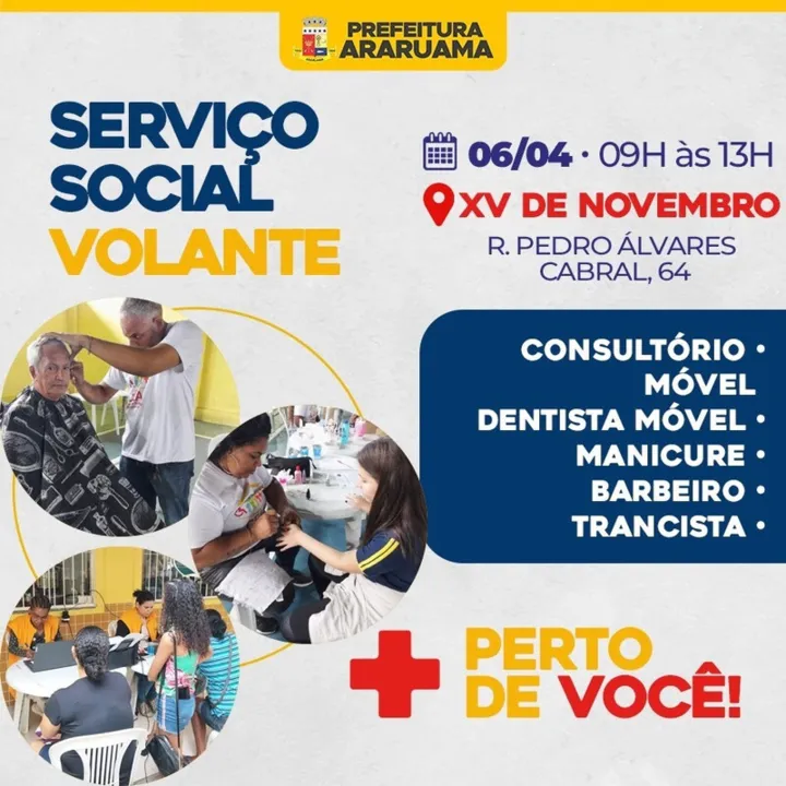 O evento, totalmente gratuito, vai acontecer na Rua Pedro Álvares Cabral, número 64, das 09h às 13h