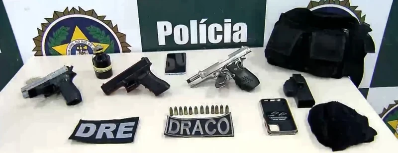 Houve apreensão de armas