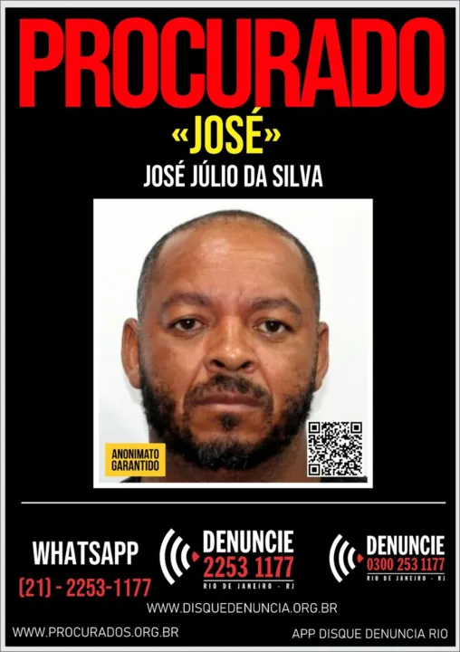 José Júlio da Silva, de 38 anos, está sendo procurado