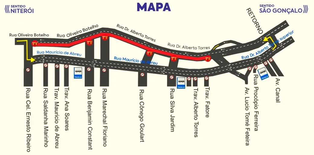 Mapa das interdições