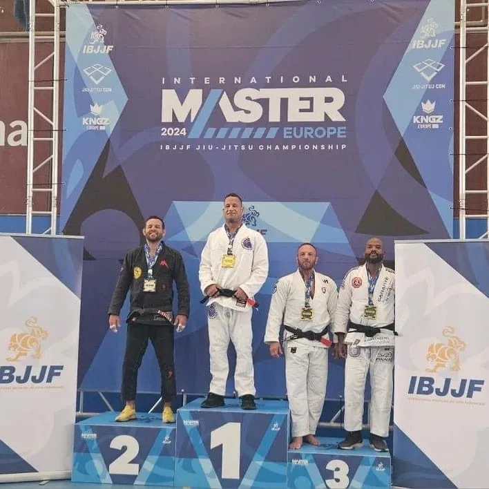 Na competição em Barcelona, Andre Pantera conseguiu ficar em terceiro lugar na categoria faixa preta Master 4 super pesado