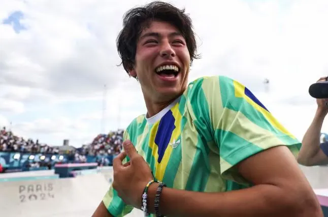 Augusto Akio conquistou a medalha de bronze, nesta quarta-feira (07), no skate park