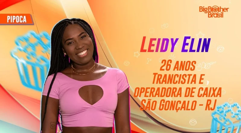 Leidy Elin, de 26 anos, é a primeira participante anunciada no BBB24, no grupo “Pipoca”