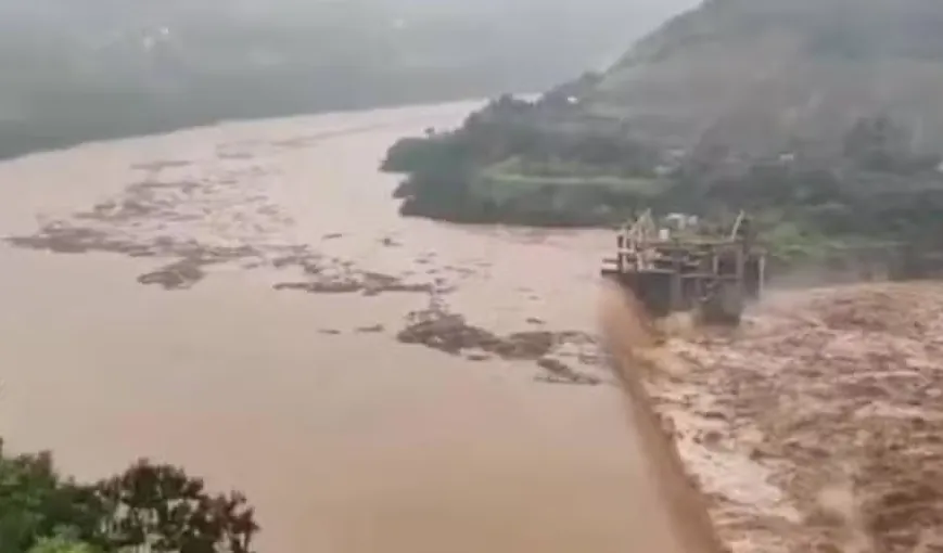 Barragem 14 de Julho, em Bento Gonçalves, que colapsou devido às chuvas
