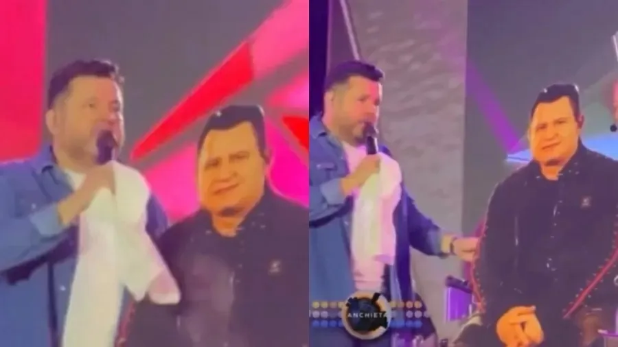 Emoção e humor marcaram 
 a apresentação de Bruno com totem de Marrone