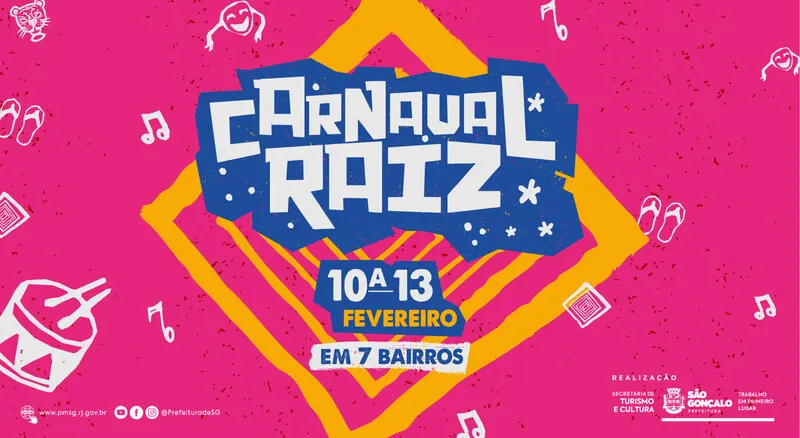 Sete locais na cidade terão as festividades de Carnaval