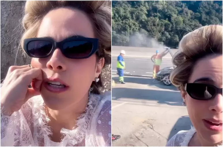 Apesar do tom descontraído em seus stories, Wanessa revelou que ficou bastante assustada