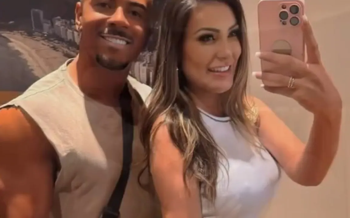 Andressa Urach e o namorado Lucas Matheus