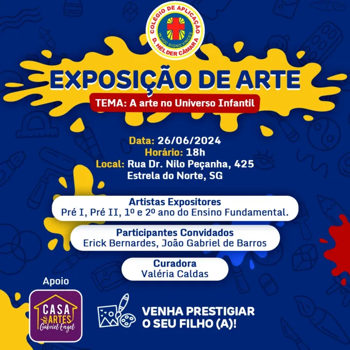 A entrada para a exposição é gratuita