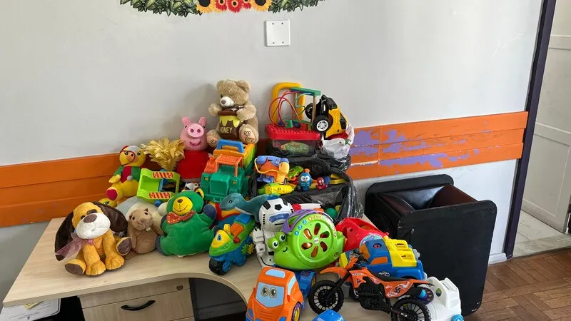 Brinquedos já arrecadados