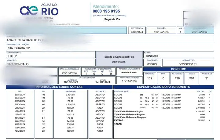 Moradora de São Gonçalo enfrenta cobranças excessivas e busca respostas