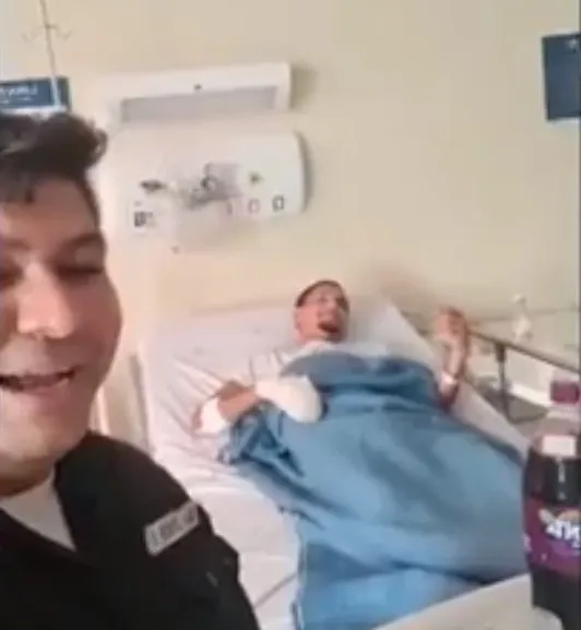 Policial fez vídeo no hospital com o preso