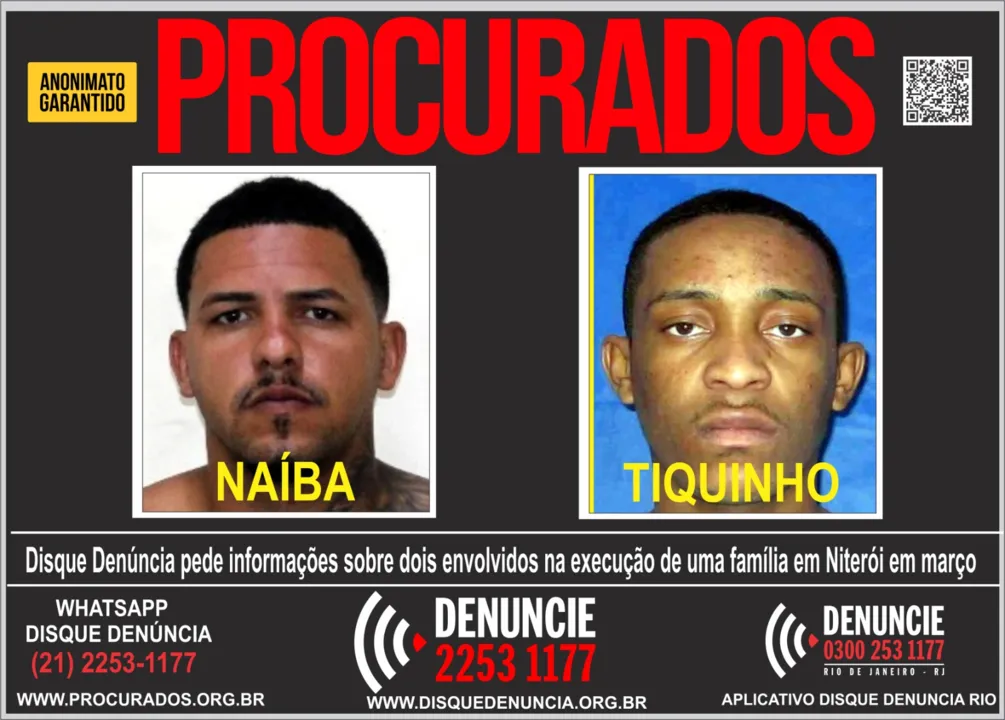 Os dois teriam envolvimento na execução do casal Filipe Rodrigues, de 24 anos, e Rayssa dos Santos Ferreira, de 23, e do filho deles, Miguel Filipe dos Santos Rodrigues, de apenas 7 meses