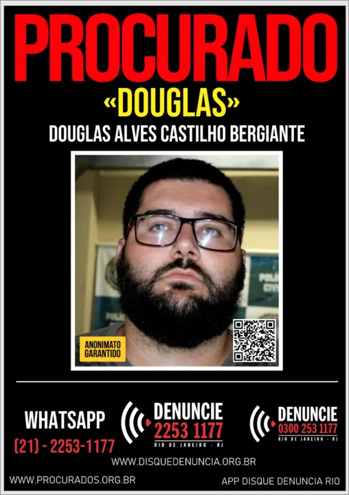 Disque Denúncia pede informações sobre o paradeiro de Douglas Alves Castilho Bergiante