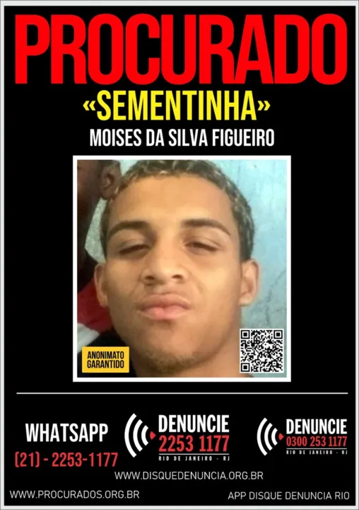 Contra ele consta um mandado de prisão pelo crime de Roubo