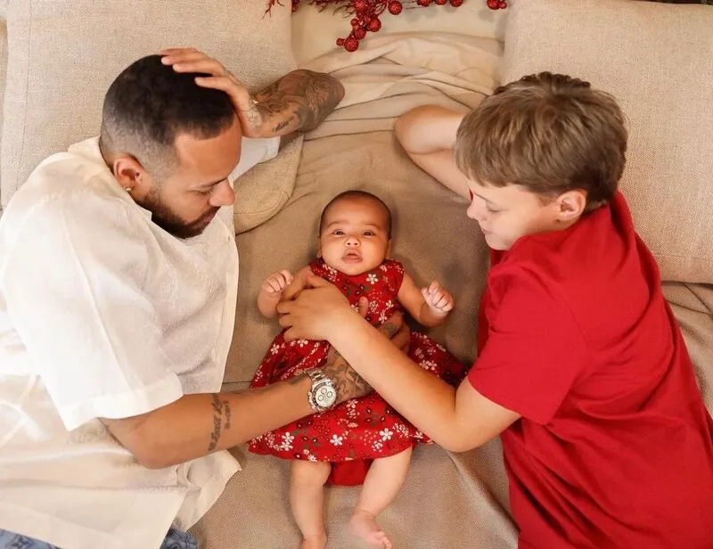 Neymar é pai de Mavie, de 2 meses, e de Davi Lucca, de 12 anos