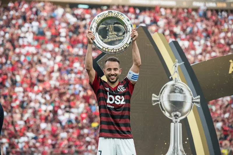 Everton Ribeiro na conquista do Flamengo na Libertadores 2019