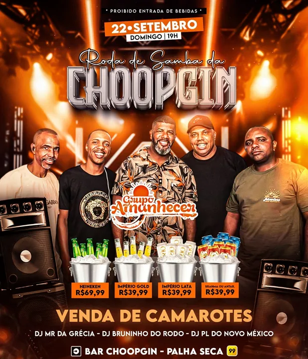 Grupo é atração de evento em choperia ChoopGin, em Tribobó