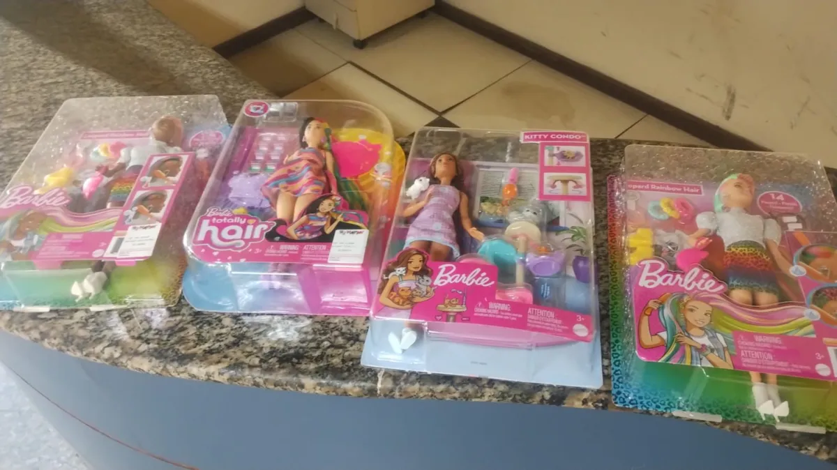 Os policiais recuperaram quatro bonecas Barbie