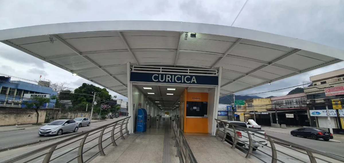 Estação de Curicica, onde o homem fugiu, mas foi parado por agentes do BRT Seguro