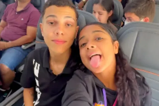 A influencer de 12 anos viajou em 'lua de mel' com Ruan de Farias