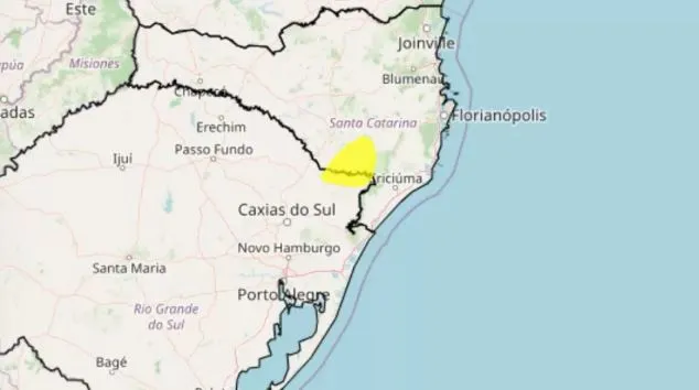 Pode nevar nesta terça (28) em Santa Catarina e no Rio Grande do Sul