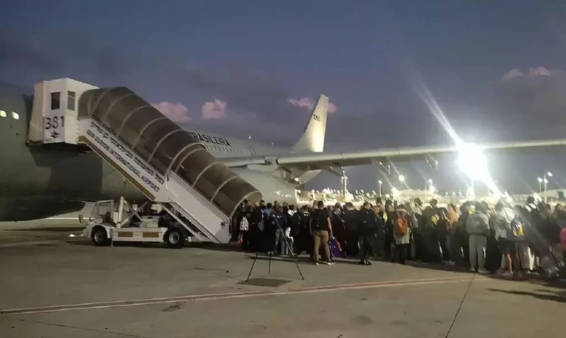 Este é o 11º voo realizado pela FAB para transportar repatriados que estavam em Gaza