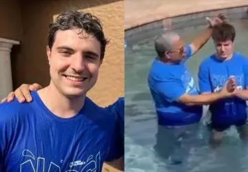 Aos 22 anos, João recebeu o sacramento das mãos do mesmo pastor que batizou sua irmã gêmea, Marina, em março