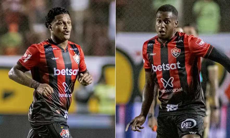 Rodrigo Andrade e Dudu atuando pelo Esporte Clube Vitória