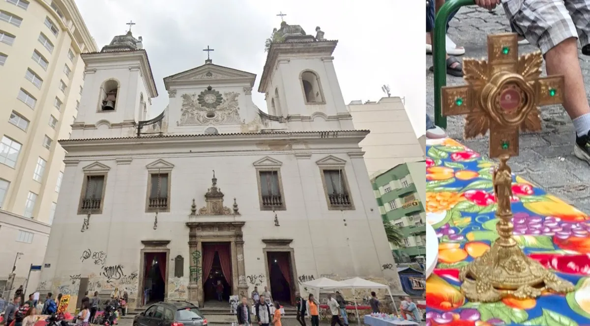 Além de relíquia sacra, suspeitos levaram mesa de som e produtos de loja na igreja