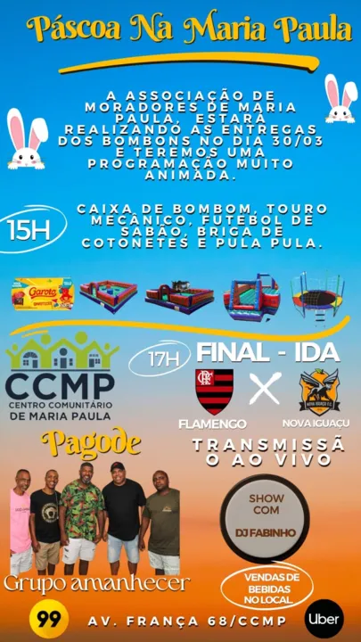 Evento está sendo organizado pelo Centro Comunitário de Maria Paula