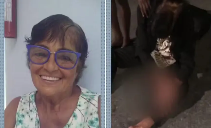 Carla Nunes, de 65 anos, foi agredida durante um assalto em Nova Iguaçu