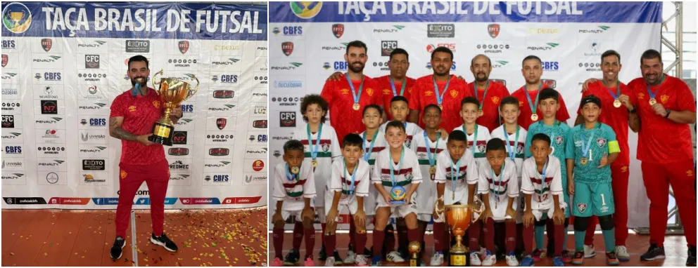 O time de futsal sub-8 do Fluminense levou a melhor e garantiu o bicampeonato brasileiro