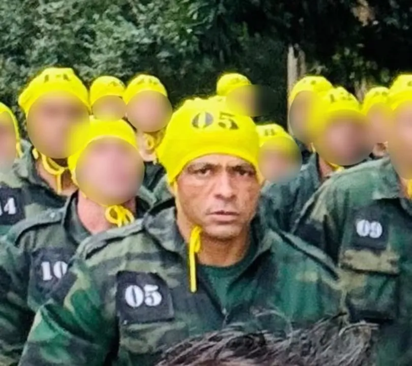 Imagem do PM Jaime José de Faria Neto durante treinamento